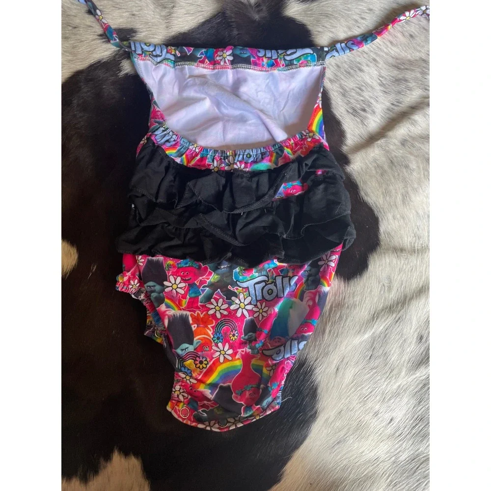 Girls Trolls One Piece Bubble Romper Size 4T Colorful‎ Rainbow Poppy & Branch
